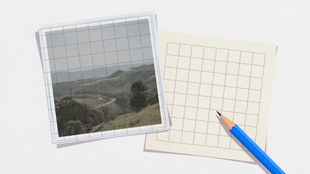 The last step of Grid Maker: downloading or copying the result